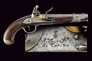 An 1814 model flintlock pistol