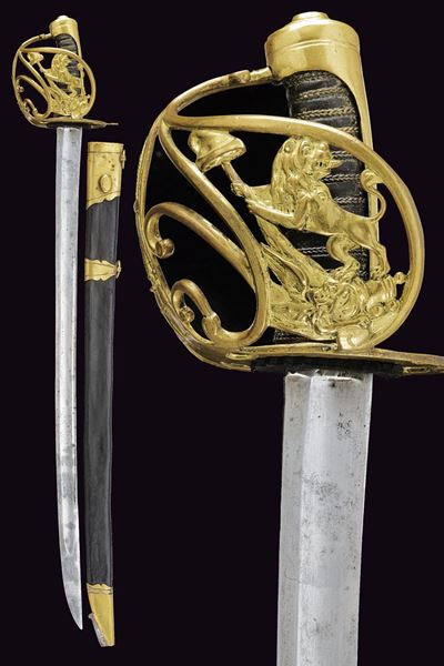 Sciabola della Guardia Nazionale, Francia, fine XVIII Sec., lunghezza 81,5 cm