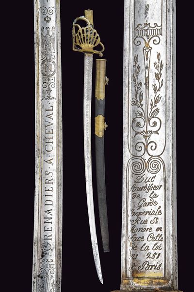 Sciabola a garde-de-bataille, Granatieri a Cavallo della Guardia Imperiale, Francia, Inizio XIX S...