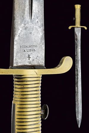 Rara baionetta Mod. 1843 per "carabina Luttich"