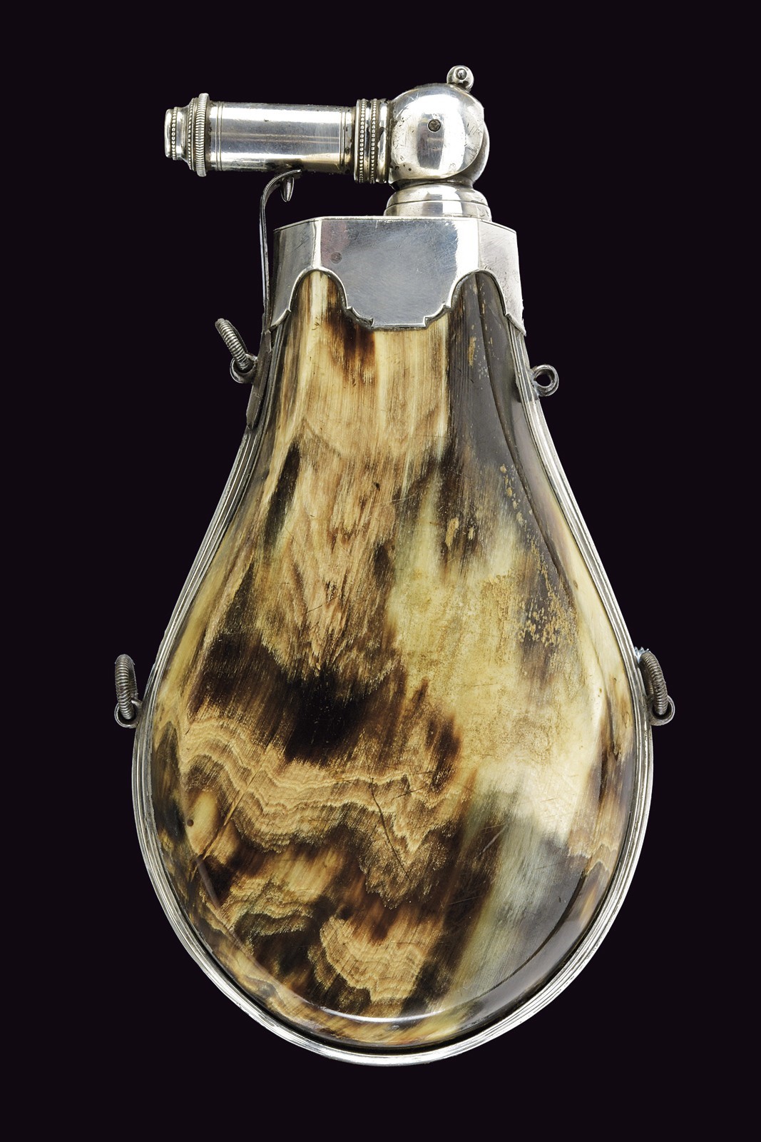 Fiasca da polvere in stile Boutet, Francia, circa 1800