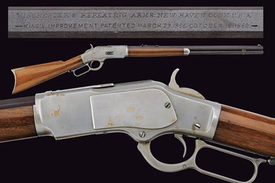 Winchester, Fucile Model 1873 con canna ottagonale e calibro .38 W.C.F.