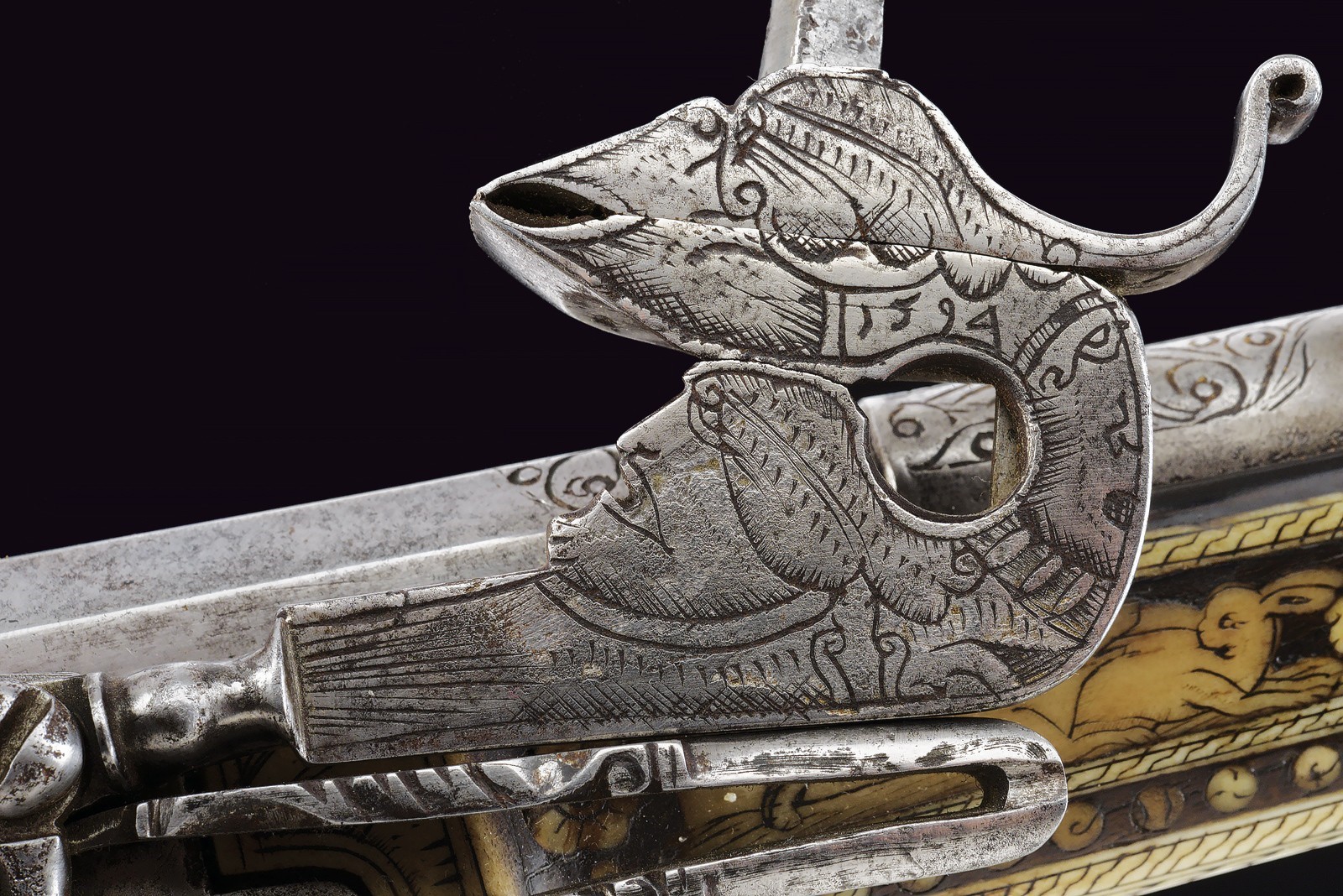 Pistola a ruota doppia, Germania, 1594
