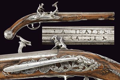 Pistola alla fiorentina, XVIII Secolo, lunghezza 41 cm