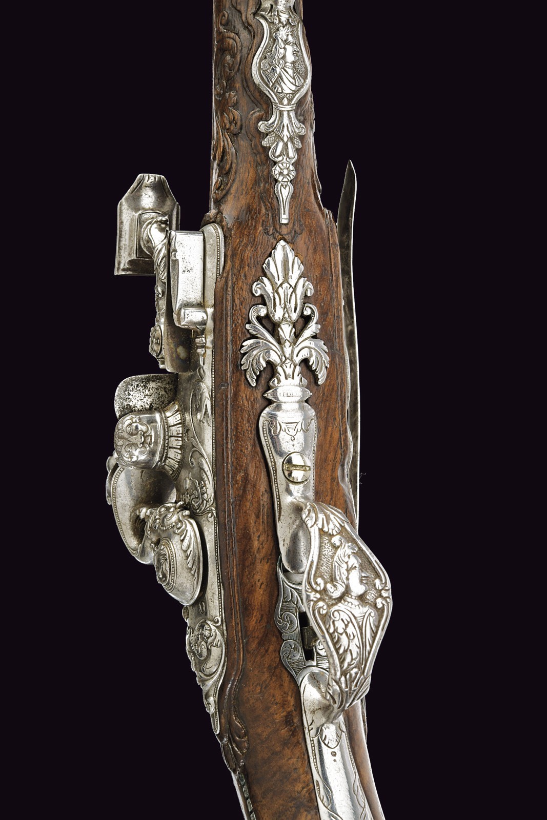 Pistola alla fiorentina, Italia settentrionale, Seconda metà XVIII secolo, lunghezza 31 cm.