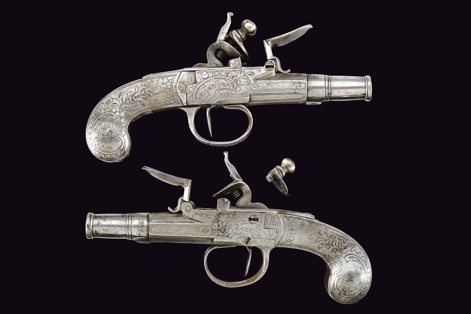 A pair of pocket flintlock pistols late 18th Century | Rare and Fine ...