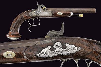 Pistola a luminello da tiro, Belgio, metà XIX secolo