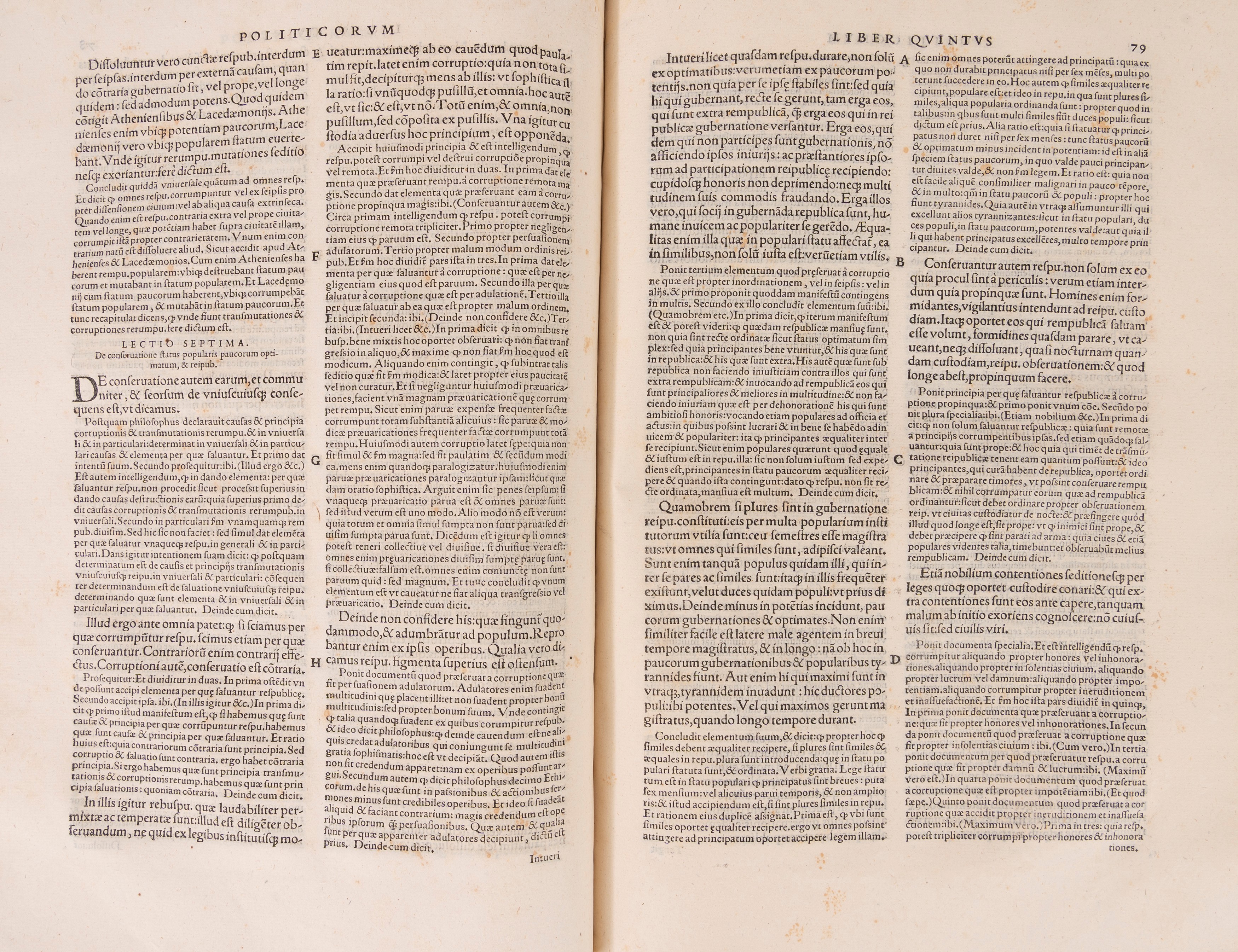 Aristotele - Politicorum siue de republica, opera del 1558