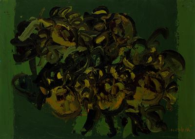 Studio di girasoli, olio su tela