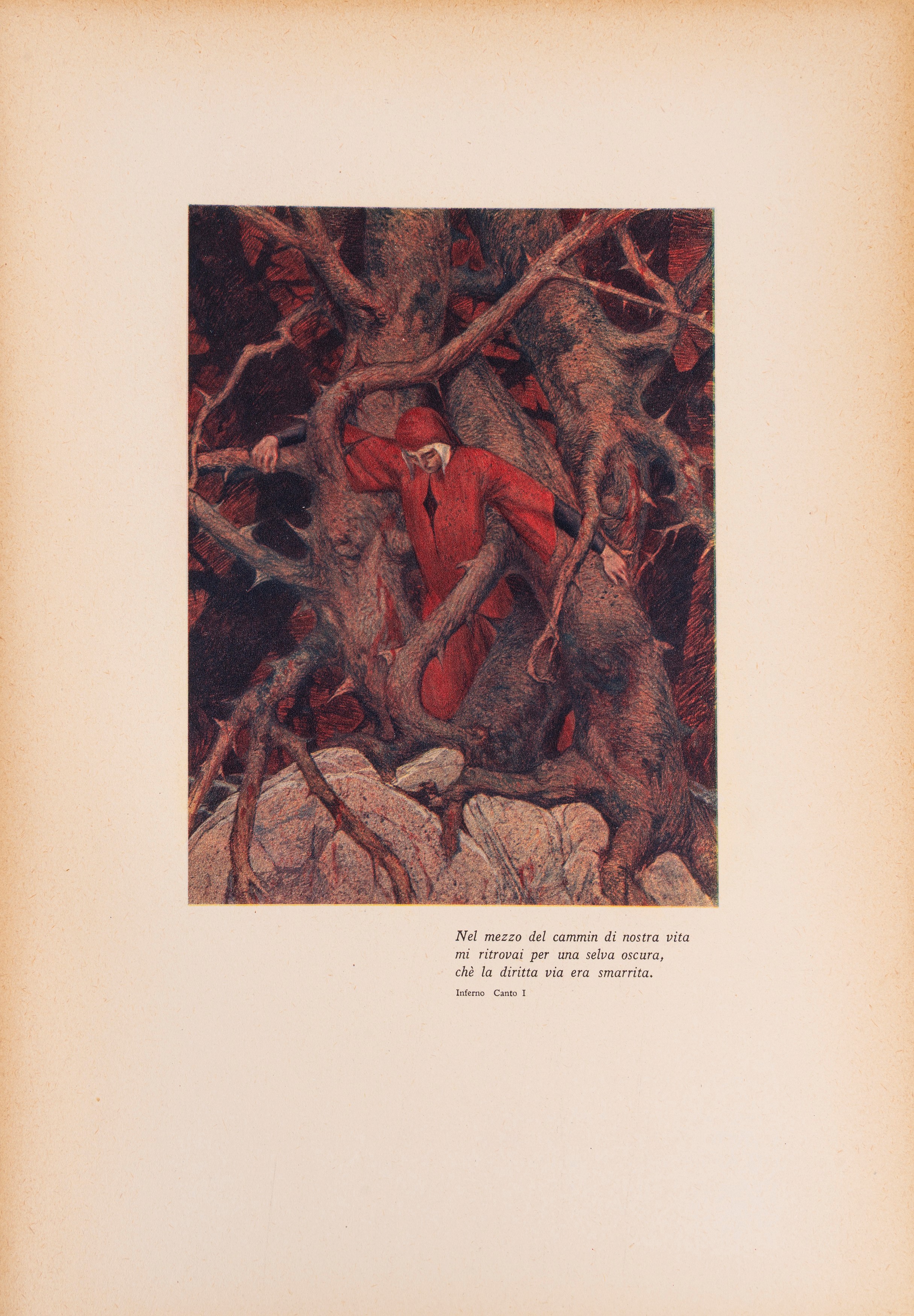 Dante Alighieri - La Divina Commedia - Edizione del 1943 con illustrazioni di G. B. Galizzi