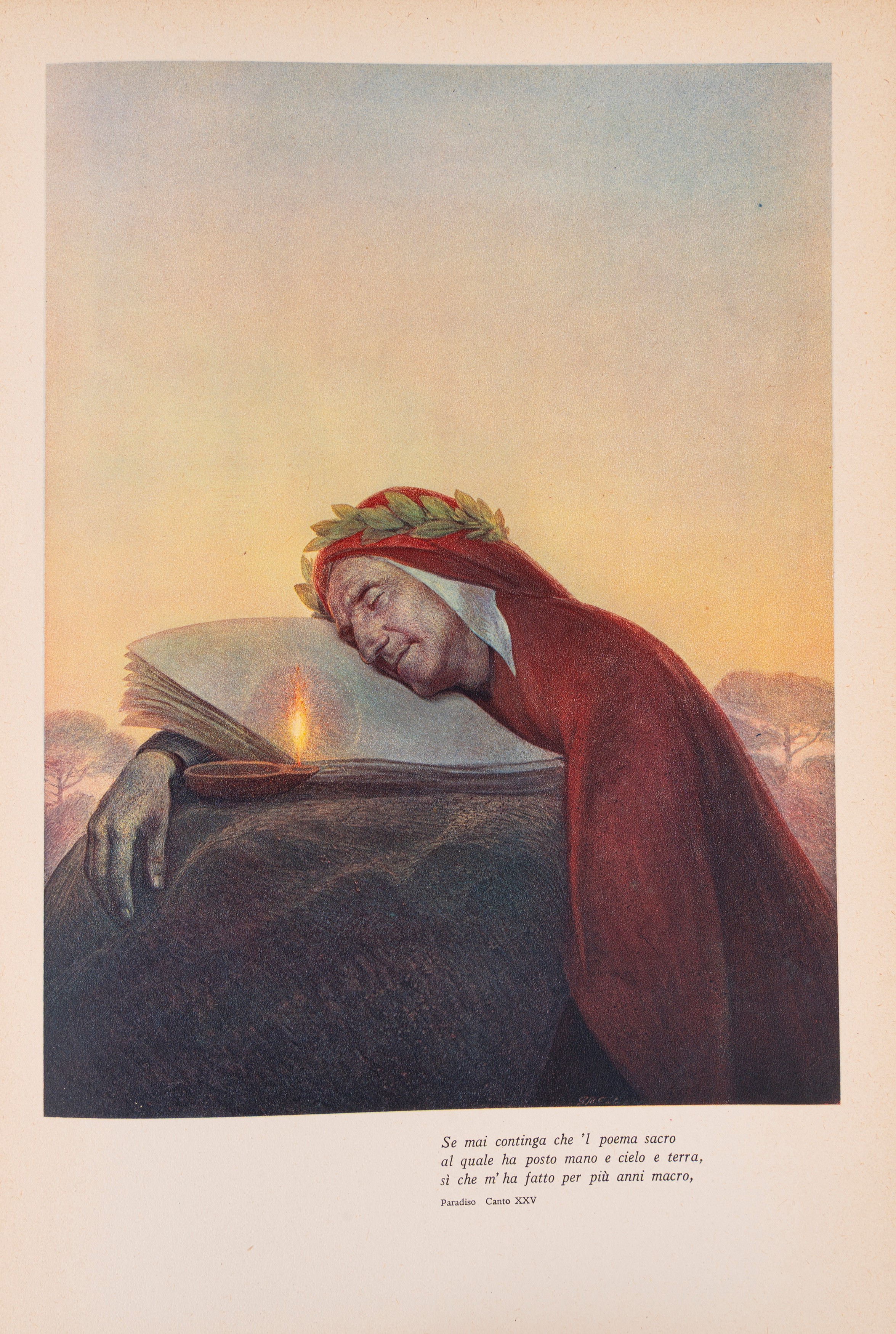 Dante Alighieri - La Divina Commedia - Edizione del 1943 con illustrazioni di G. B. Galizzi