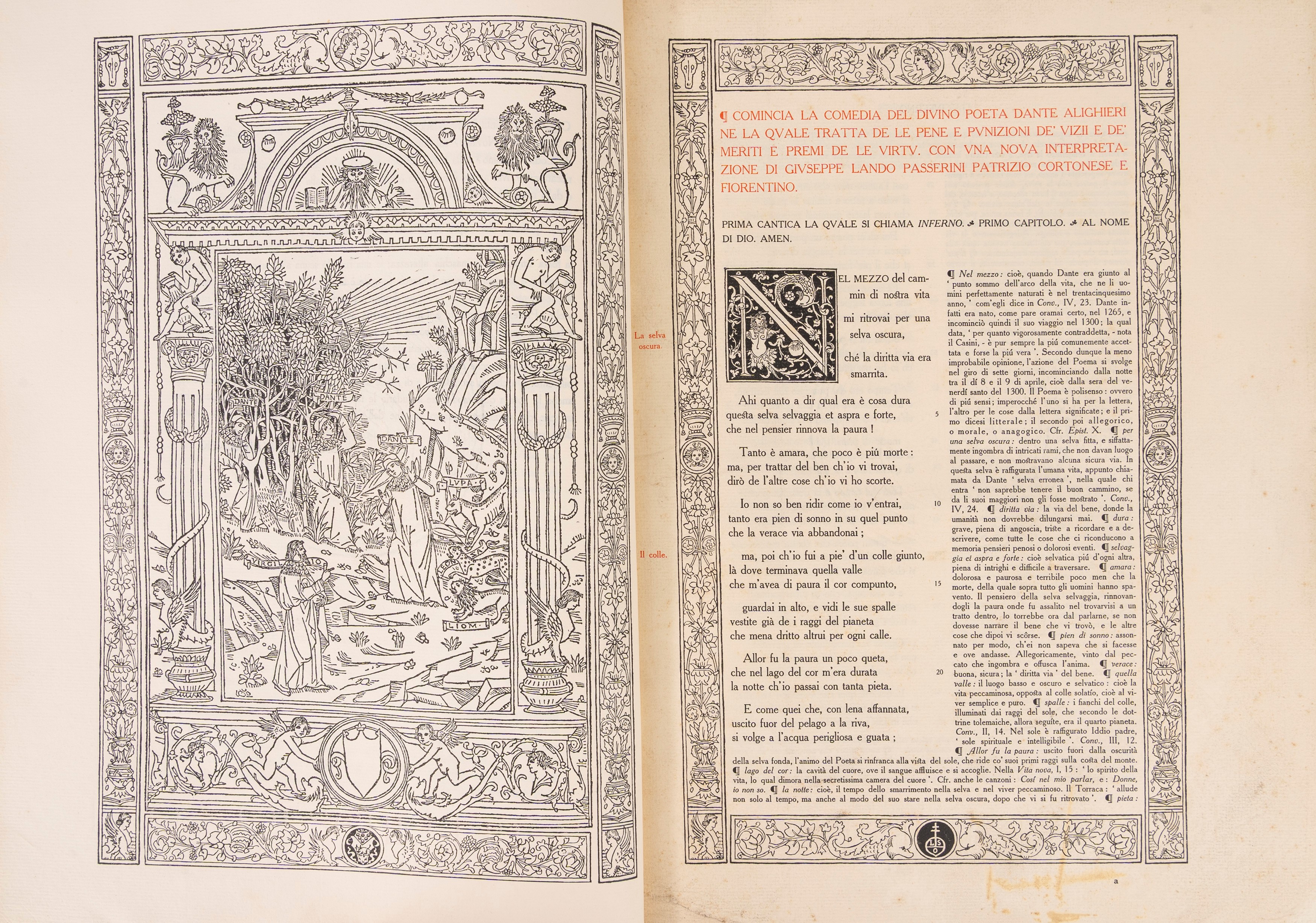 La Comedia del divino Dante Alighieri con esposizione di Giuseppe Lando Passerini, 1911