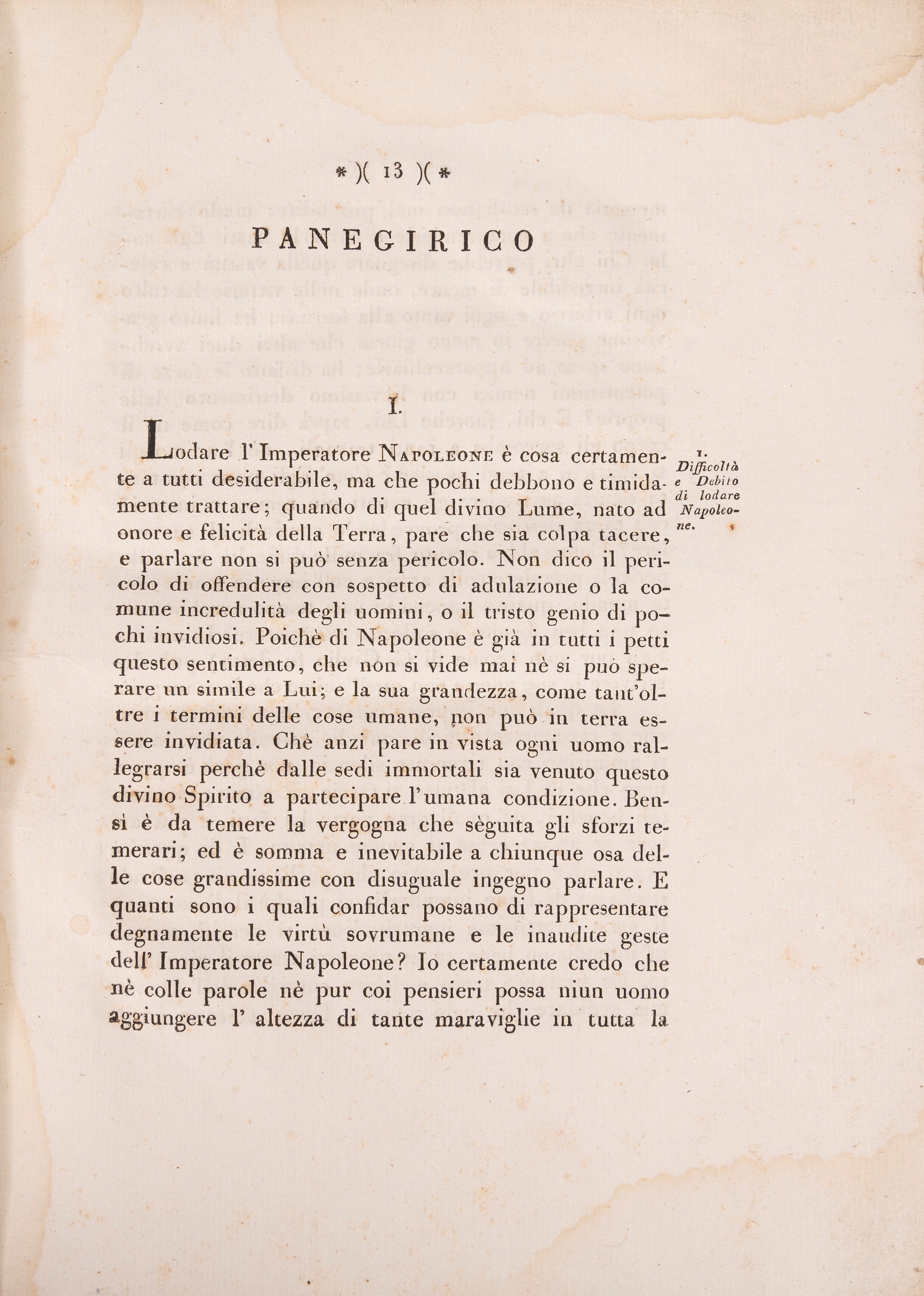 Anonimo, Panegirico alla Sacra Maestà di Napoleone, 1808