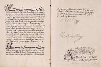 Concessione dell'Investitura del Feudo di Garoldo a favore di Adelaide Strozzi, Diploma Imperiale...