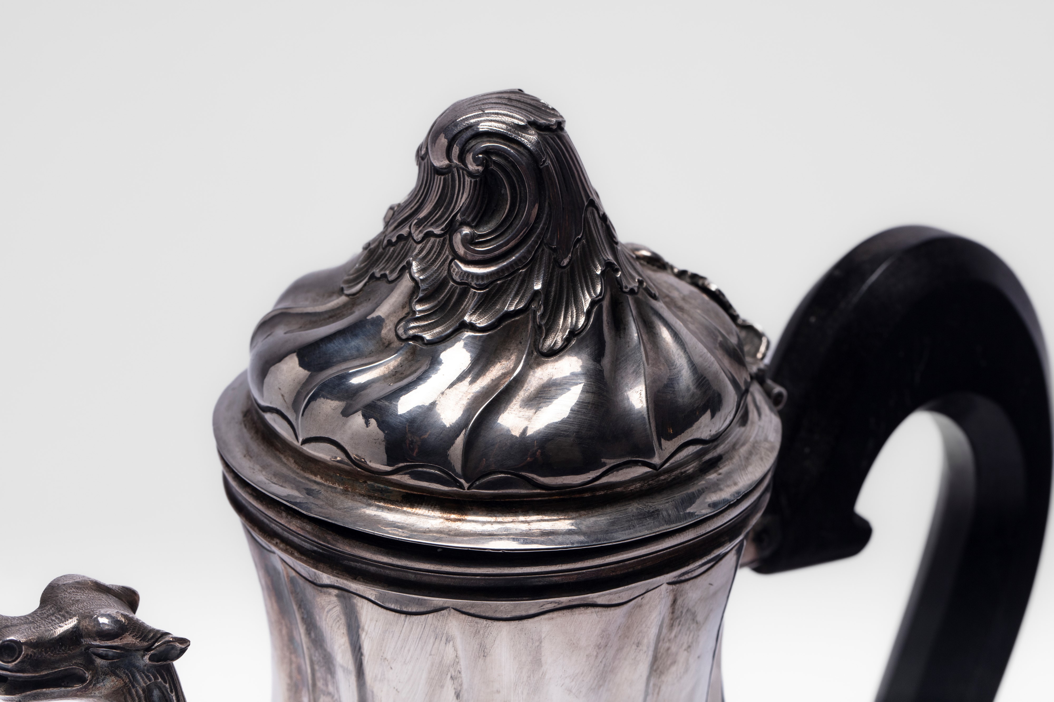 Caffettiera in argento, seconda metà del XVIII secolo