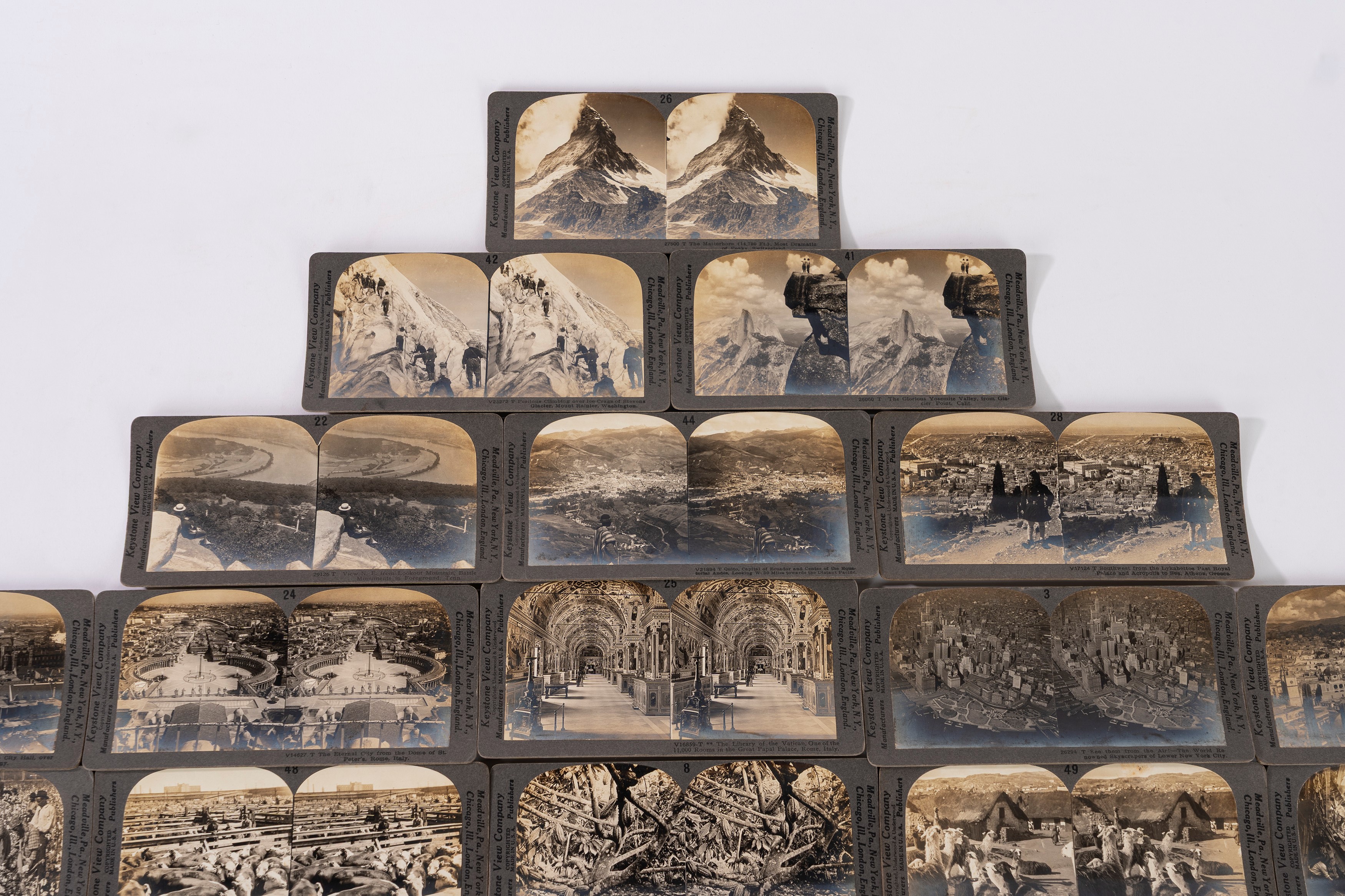 Keystone View Company, Foto stereoscopiche di paesaggi e scenari urbani