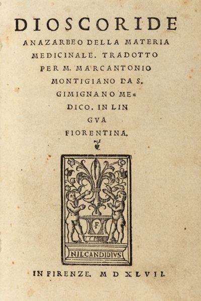 Della materia medicinale, prima edizione in volgare