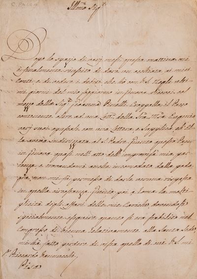 Lettera autografa del 7 febbraio 1816