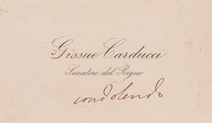 Biglietto da visita con autografo