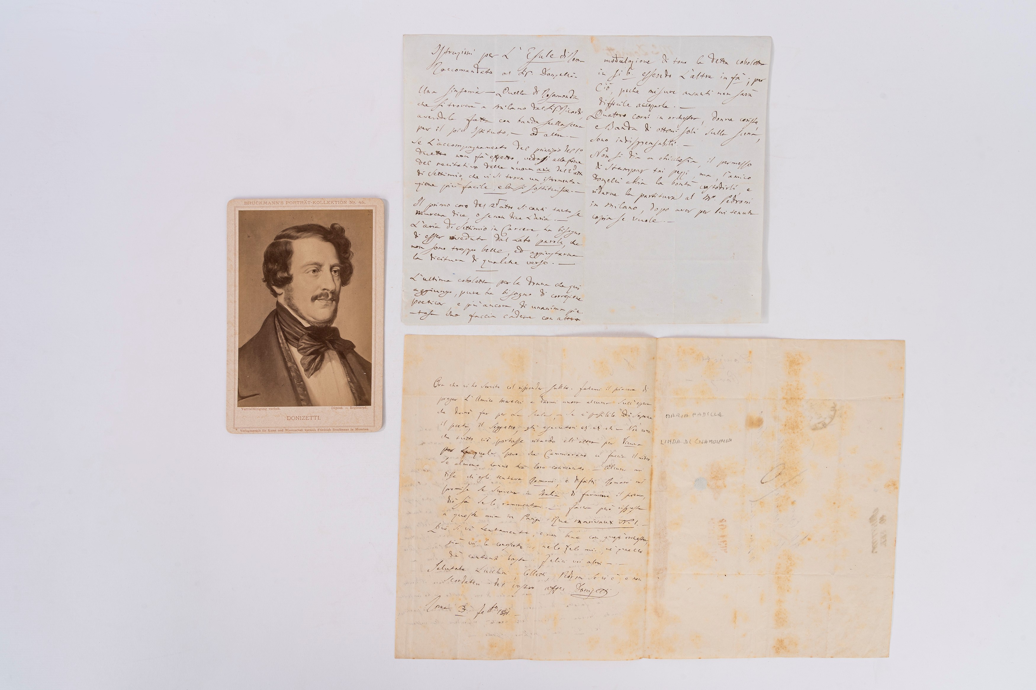 Gaetano Donizetti - Lettere e fotografie del 1840