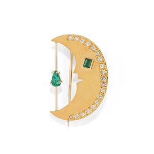 Half moon brooch