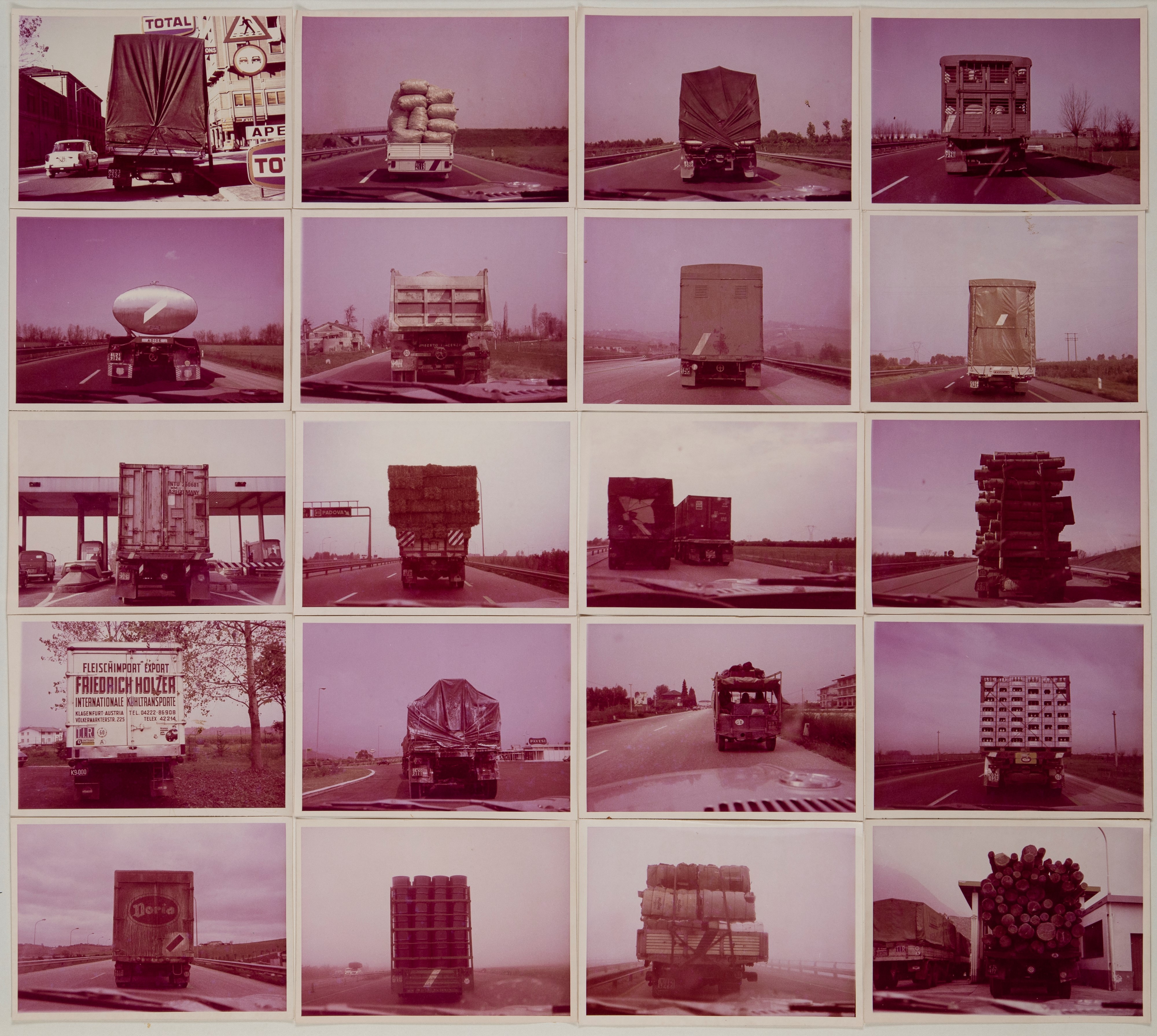 Franco Vaccari - 800 km di esposizione, 20 stampe cromogeniche vintage, 1972