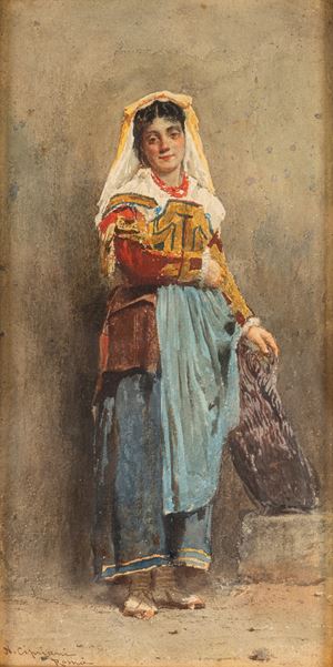 Popolana con cesta