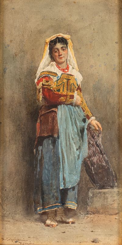 Popolana con cesta