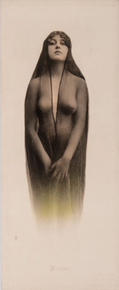 Josephine Marcus Earp, Stampa vintage alla gelatina ai sali d’argento acquarellata (1914)