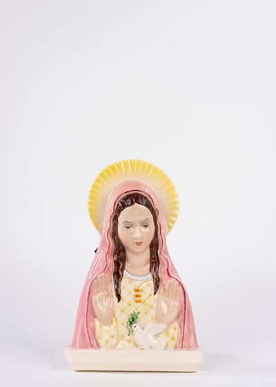 Madonna della Pace, scultura in ceramica policroma