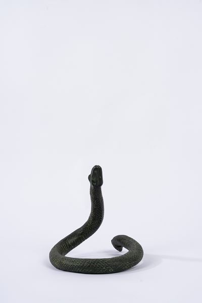 Serpente, scultura in bronzo