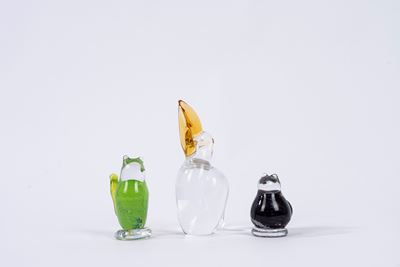 Sculture in vetro di Murano, Lotto composto da tre raffigurazioni di animali