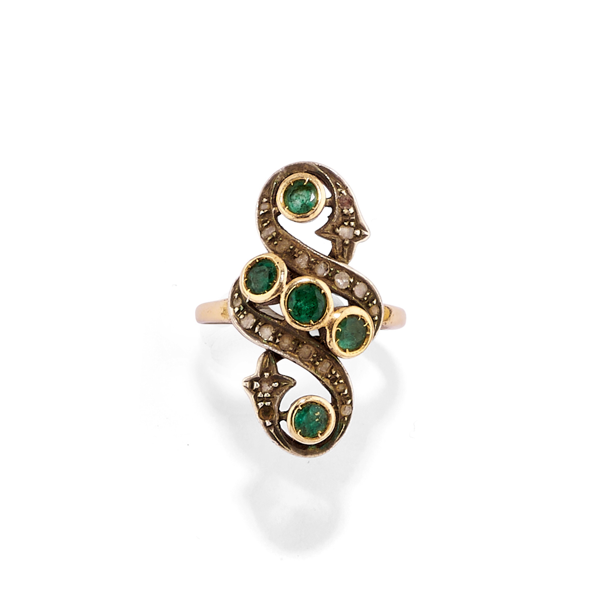 Demi parure con smeraldi