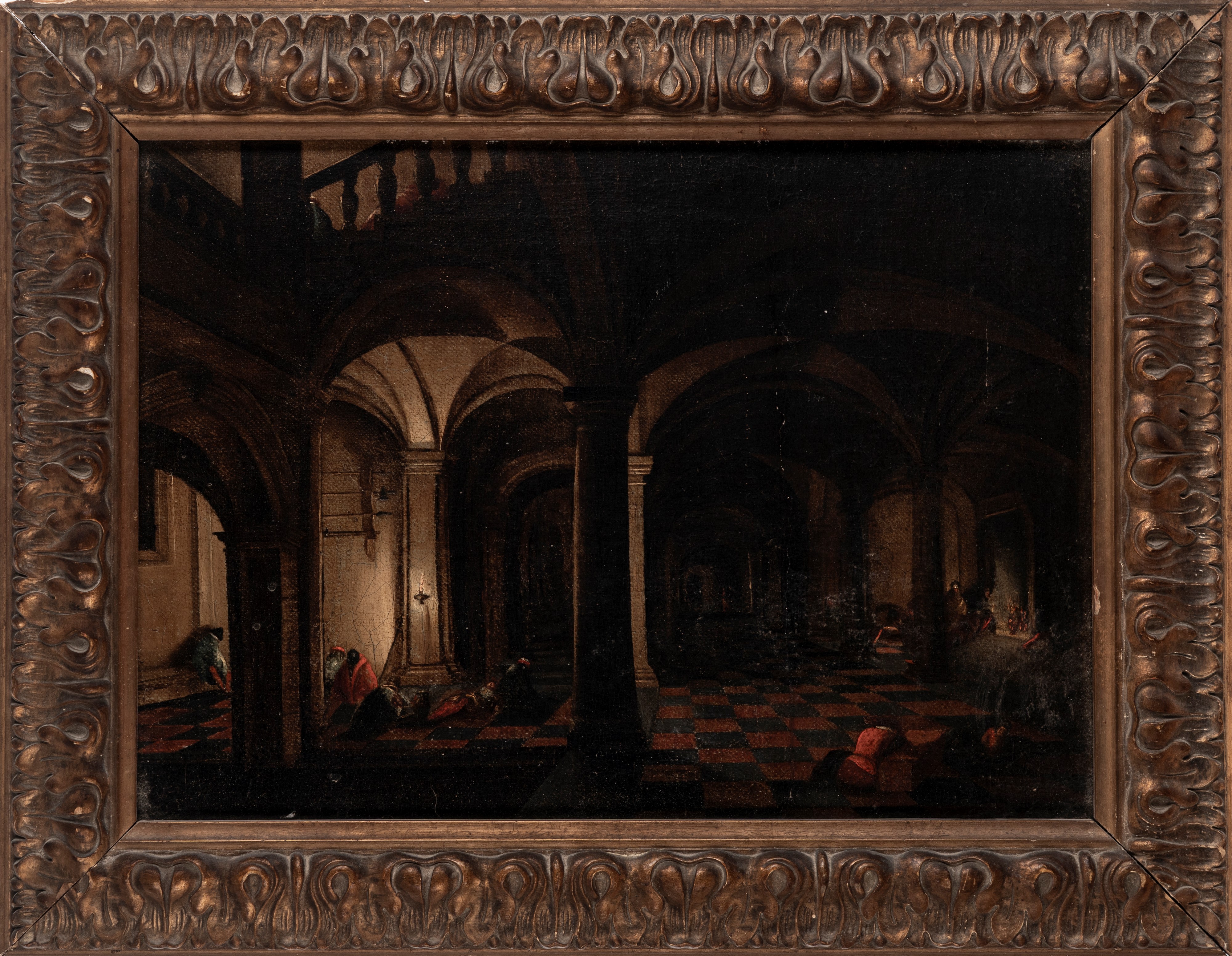 Notturno con figure in un interno
