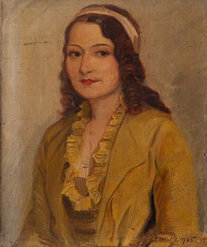 Ritratto di donna in abito giallo