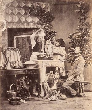 Naples: Marchands Maccaroni en March&eacute;