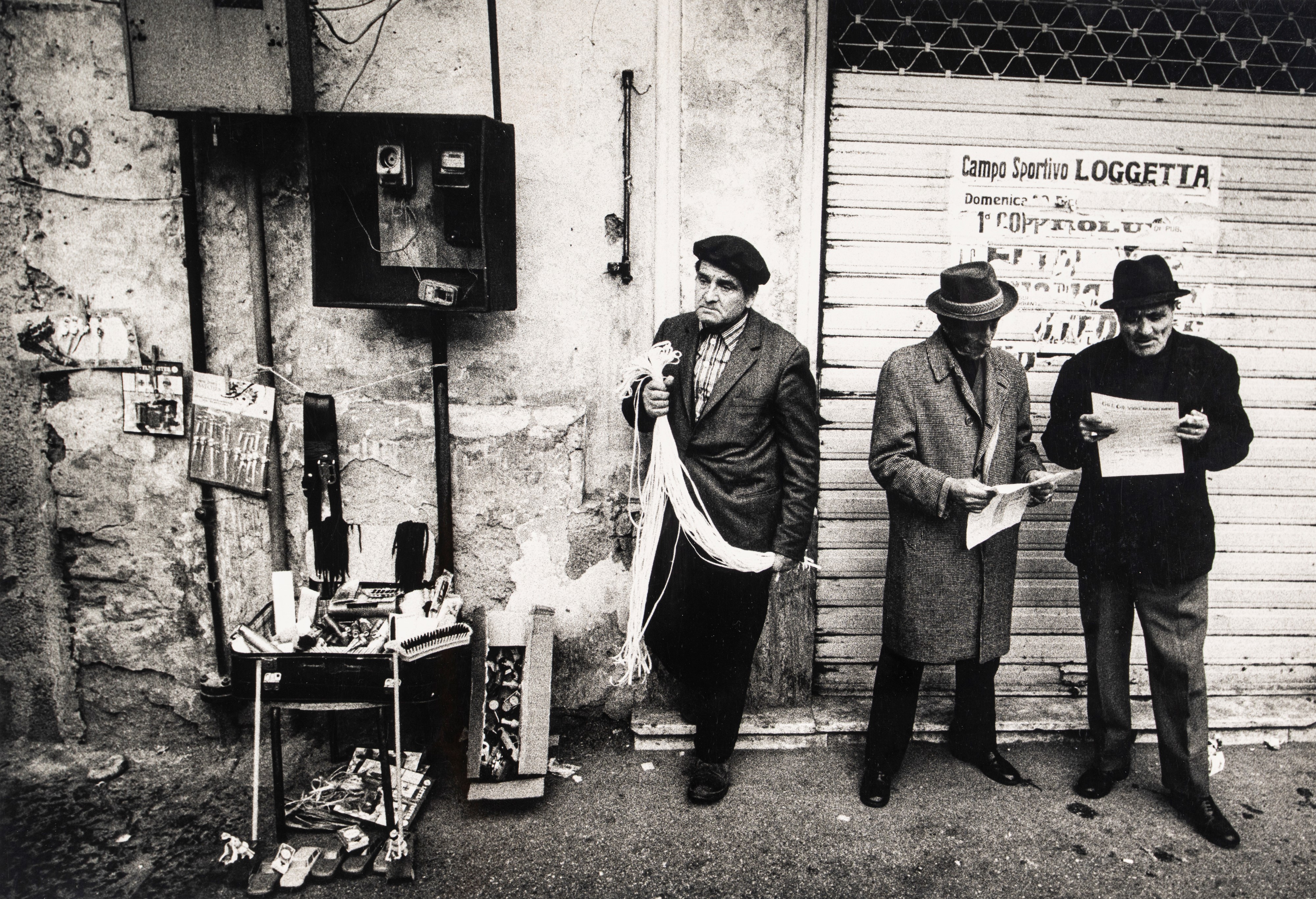 Photographie De Groupe Vintage 1950 Naples Avec Le Général Badoglio - Autographiée