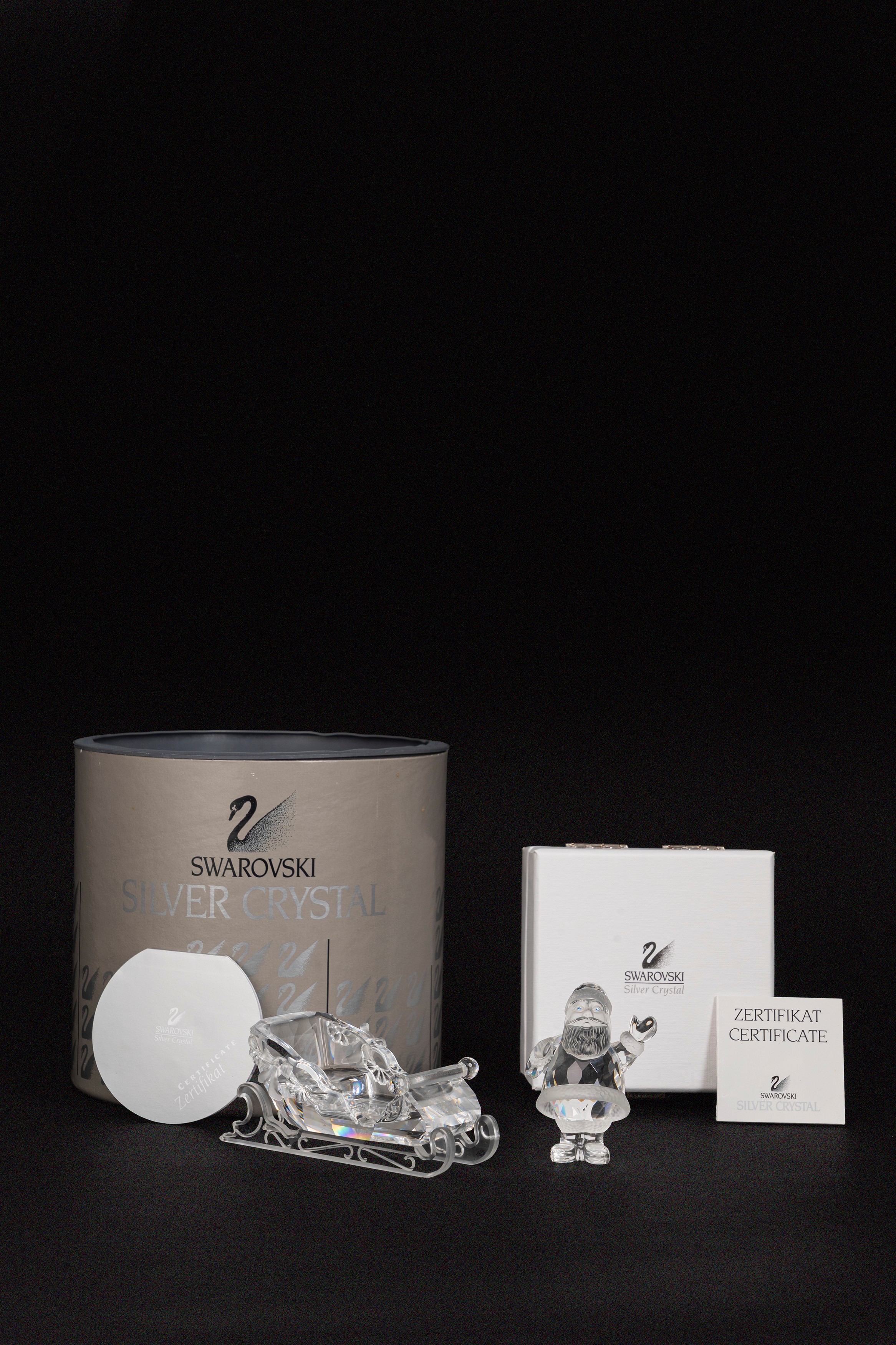 Swarovski - Santa Claus e Slitta in cristallo della serie Exquisite Accents