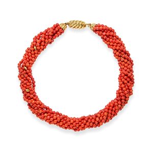 Collana con corallo