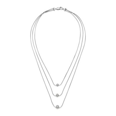 Collana con diamanti in oro bianco 18k