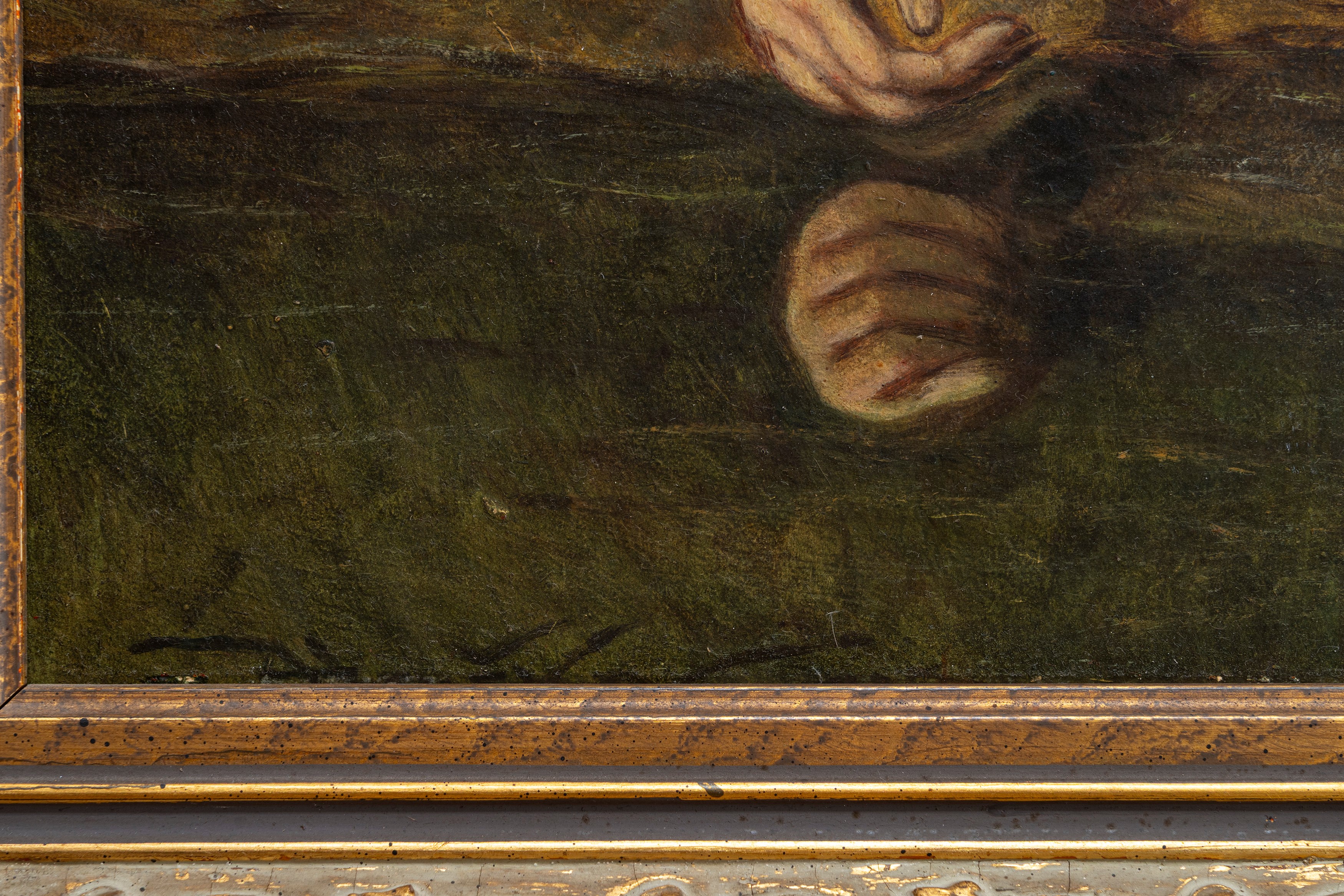 Scuola Italiana, Inizi Secolo XX - Autore ignoto, Nudo di donna, olio su cartone