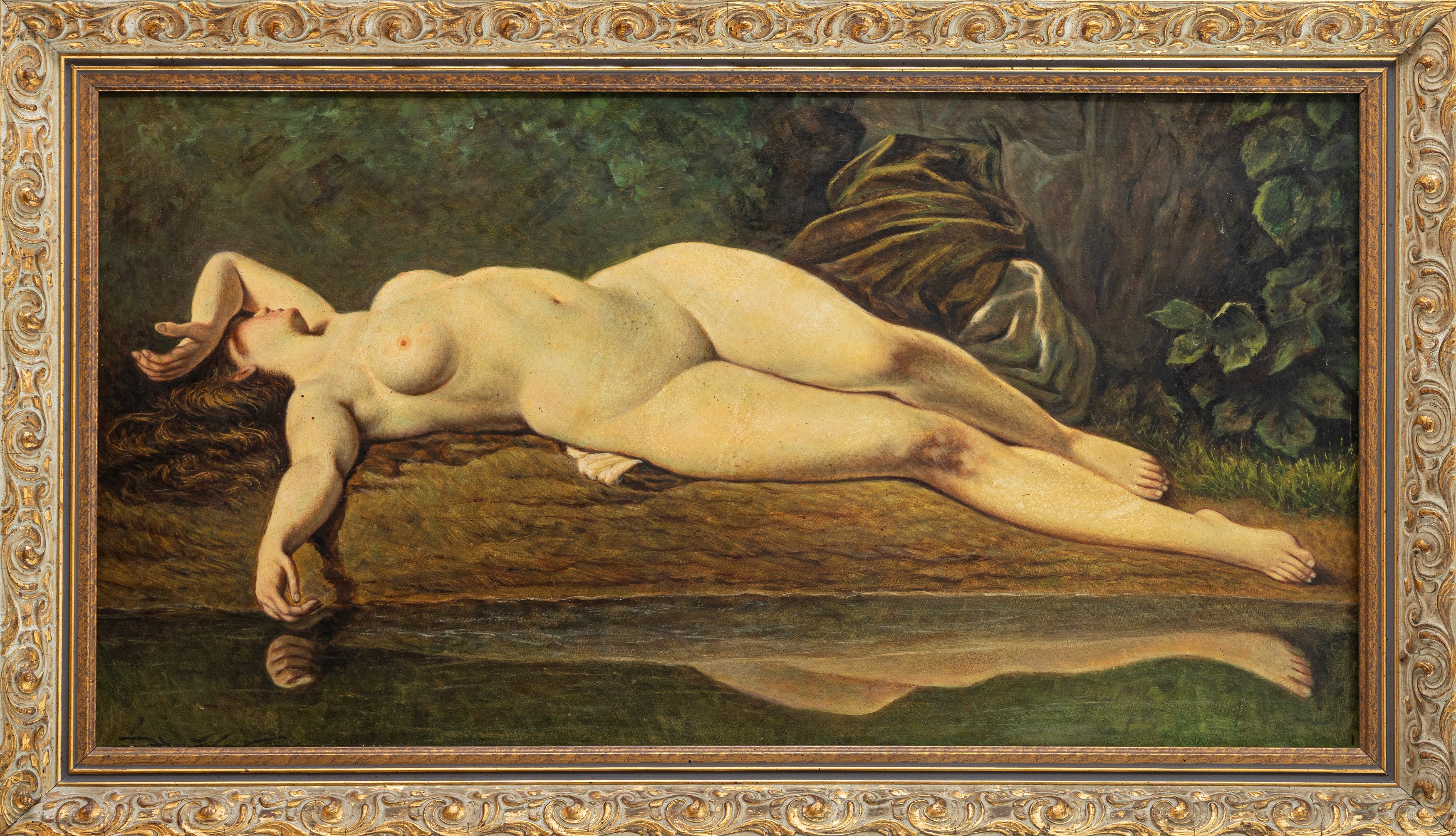 Scuola Italiana, Inizi Secolo XX - Autore ignoto, Nudo di donna, olio su cartone