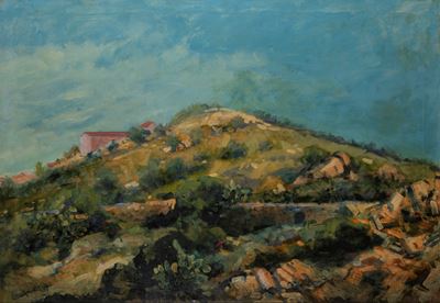 Sardegna '67, tempera e olio su tela
