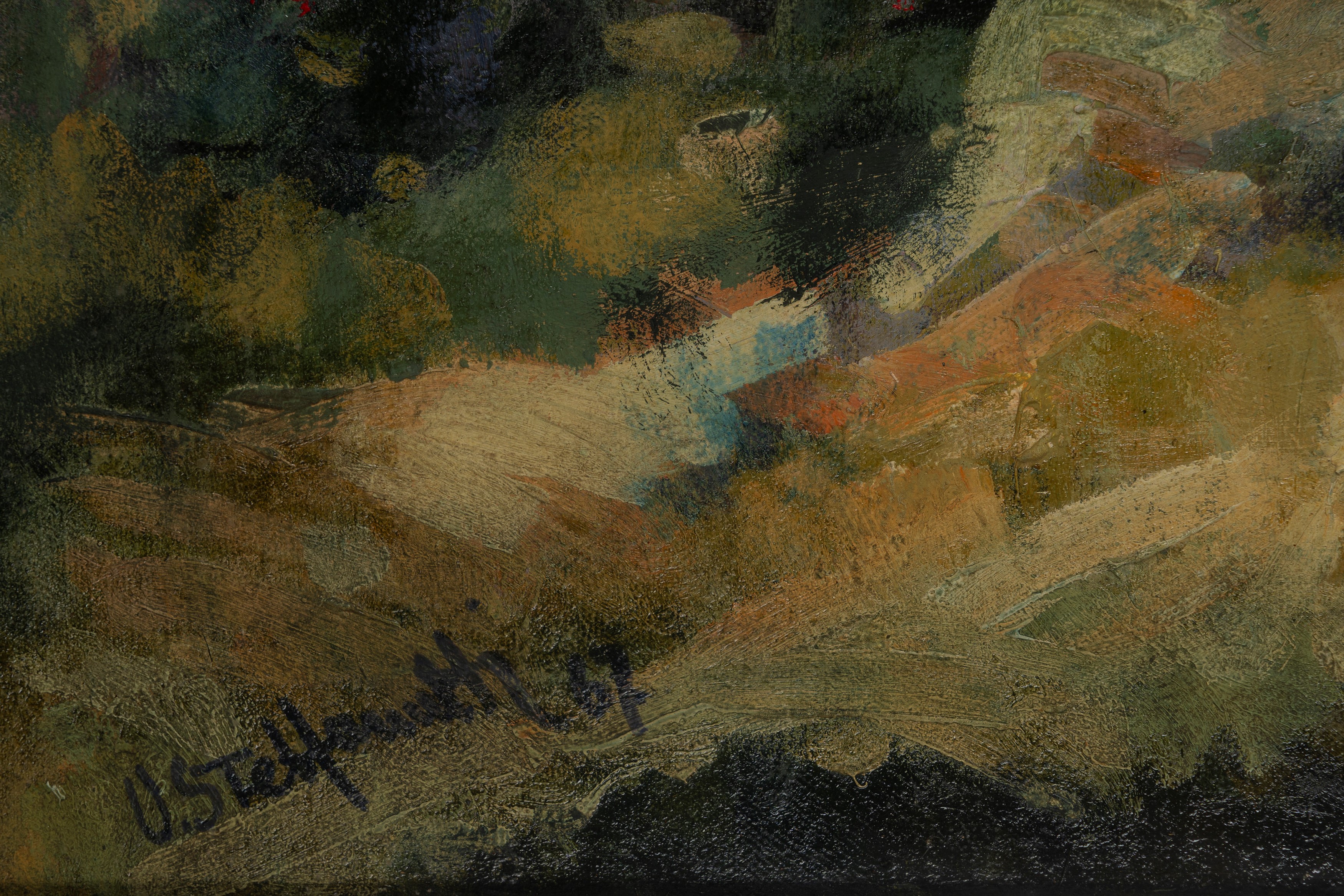 Ugo Steffanutti - Sardegna '67, tempera e olio su tela