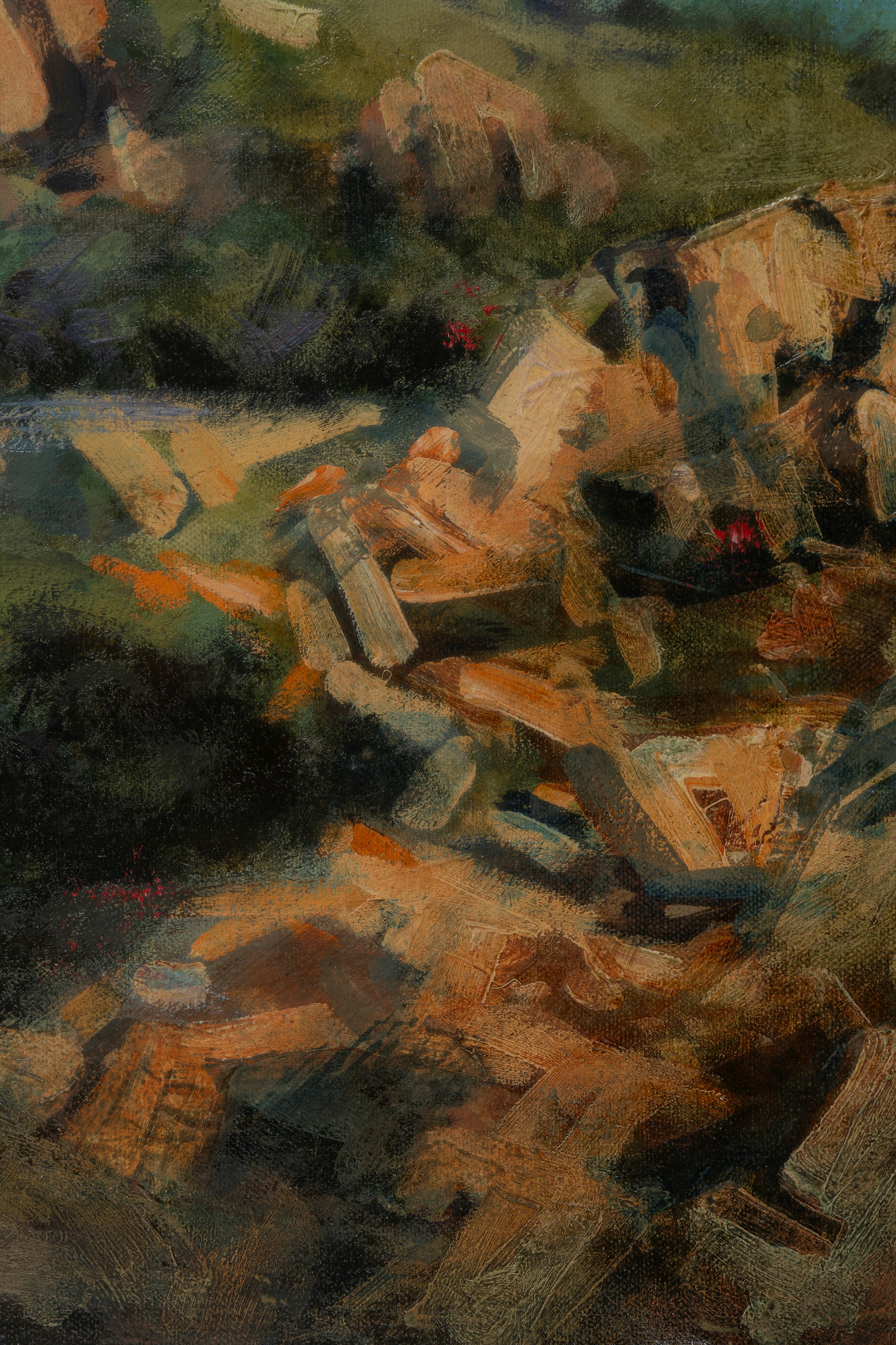 Ugo Steffanutti - Sardegna '67, tempera e olio su tela