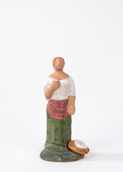 Manifattura di Albissola, Scultura in terracotta raffigurante lavandaia