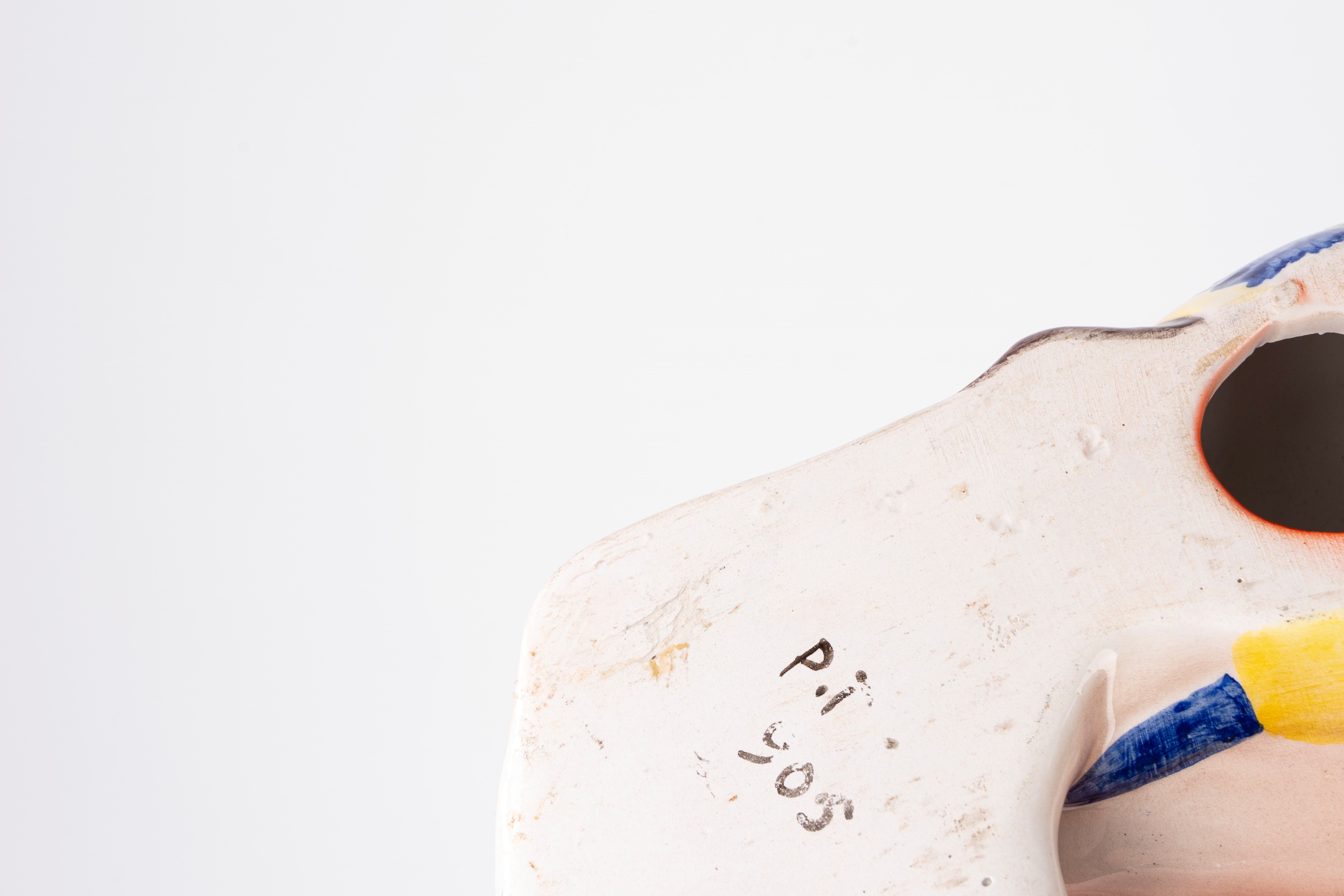 Artista sconosciuto, Ragazza di Desulo, scultura in ceramica policroma