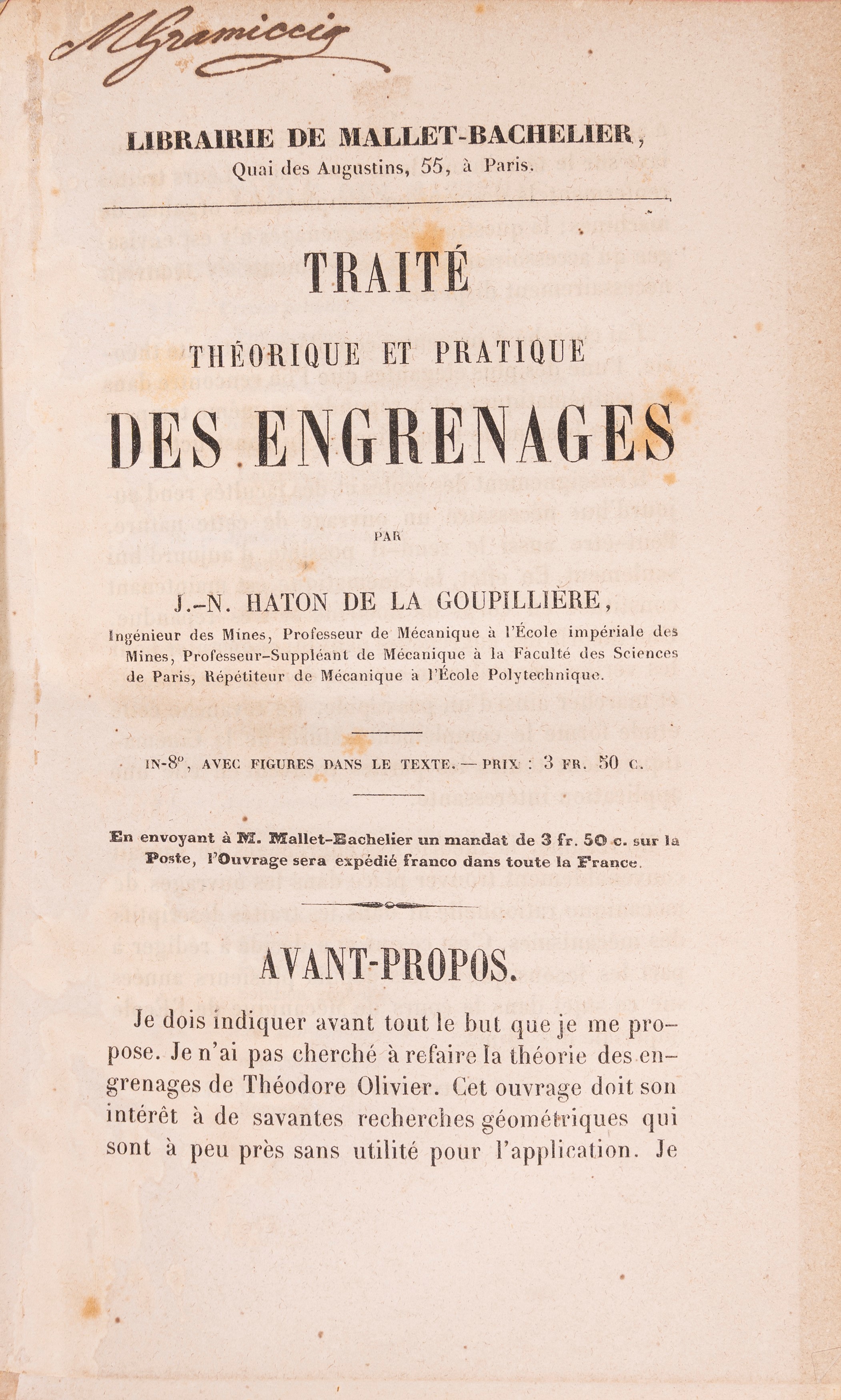 Problème de mécanique rationnelle