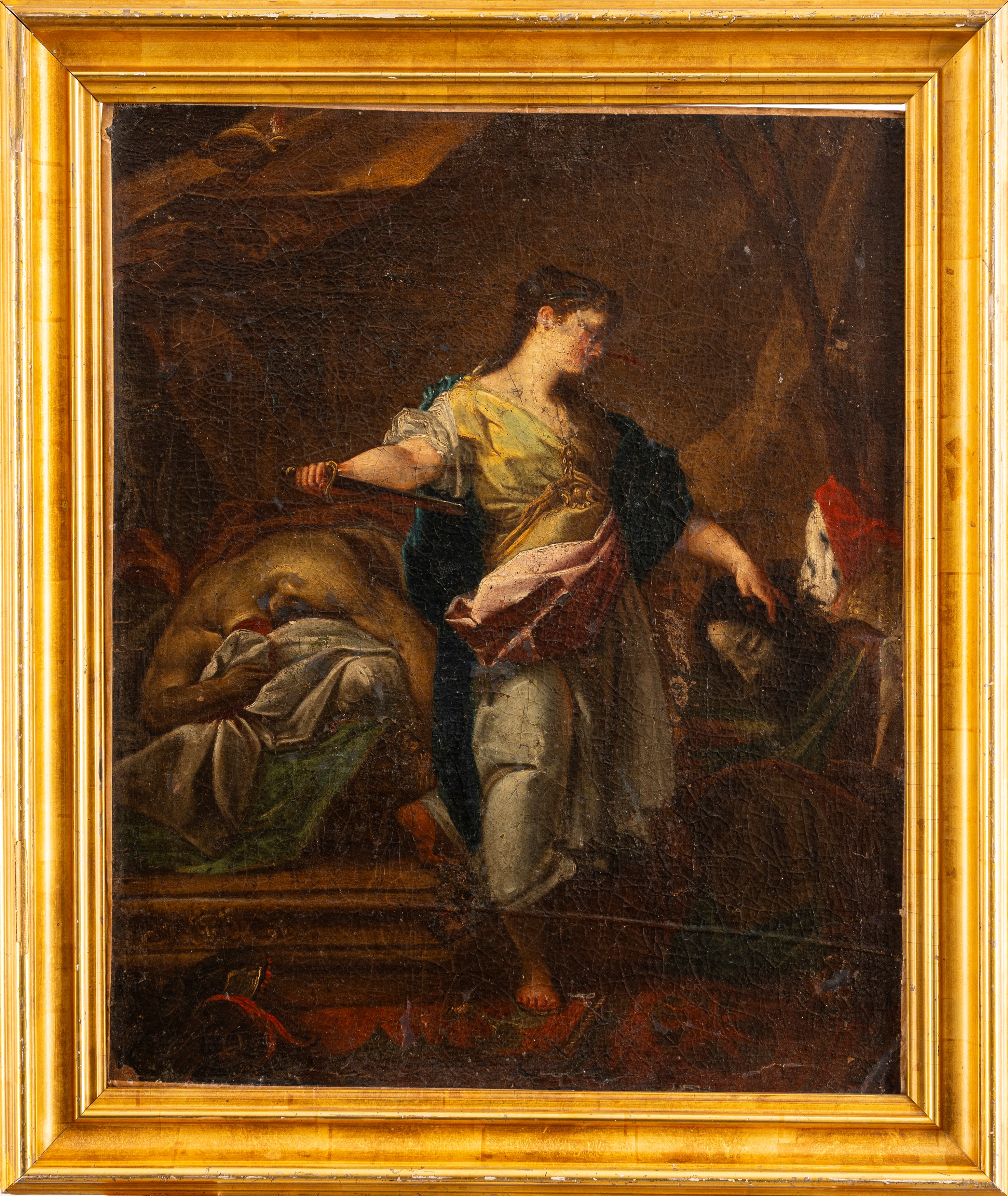 Scuola Italiana, Secolo XVIII - Autore non identificato, Giuditta e Oloferne, olio su tela
