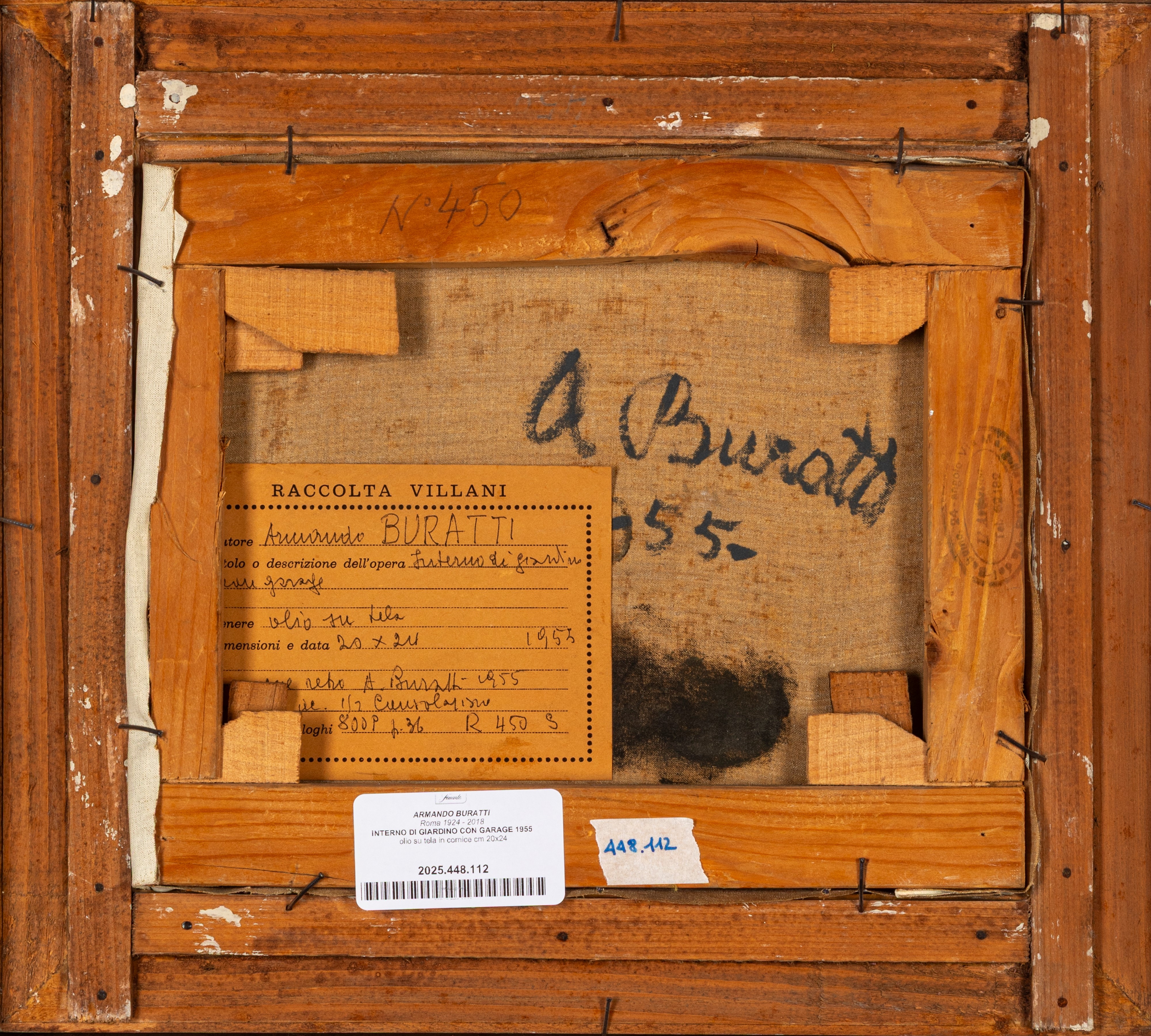 Armando Buratti - Interno di giardino con garage